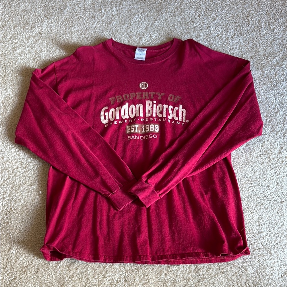 Gordon Biersch Red Long Sleeve Shirt